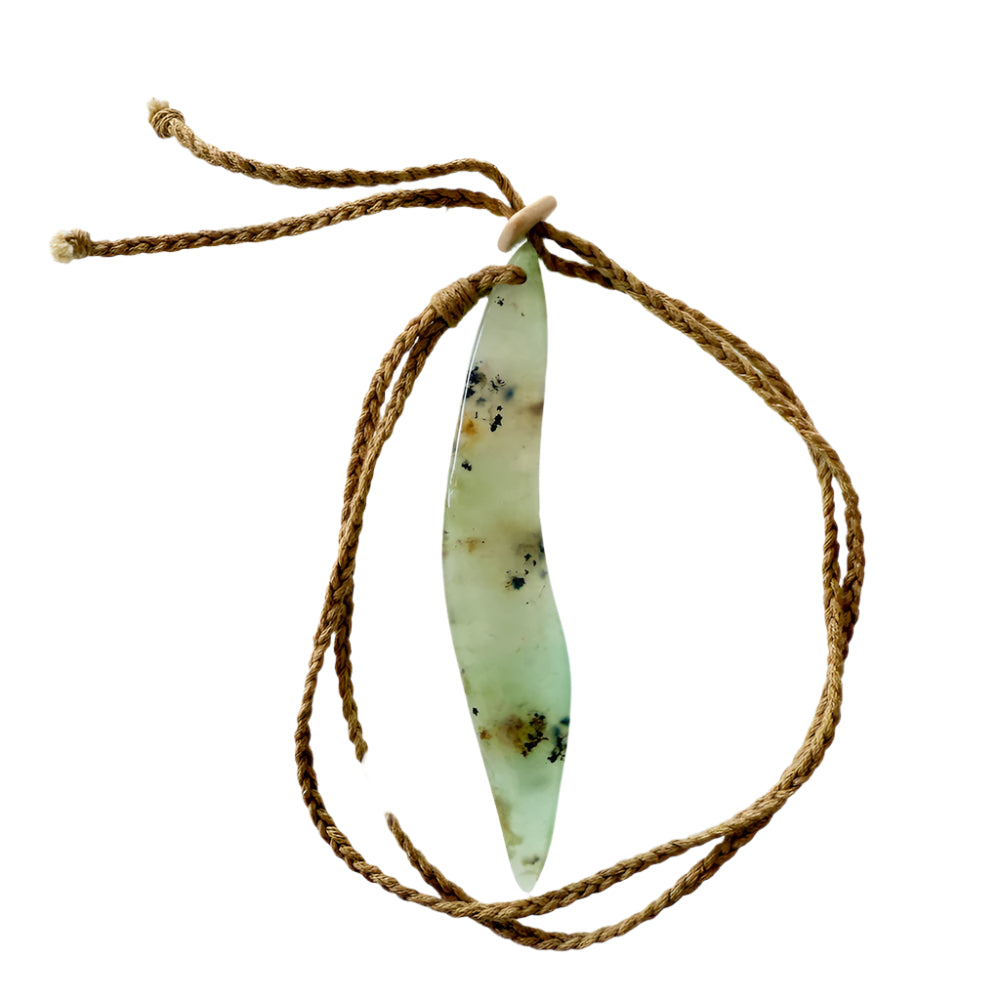 Australian Chrysoprase hand shaped pendant 