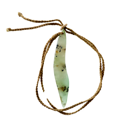 Australian Chrysoprase hand shaped pendant 