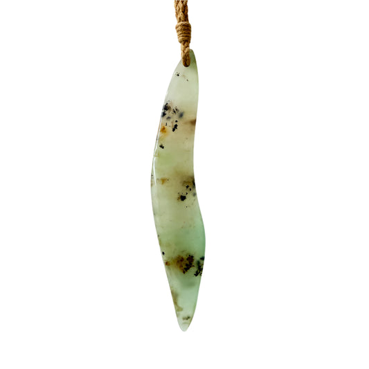 Australian Chrysoprase hand shaped pendant 