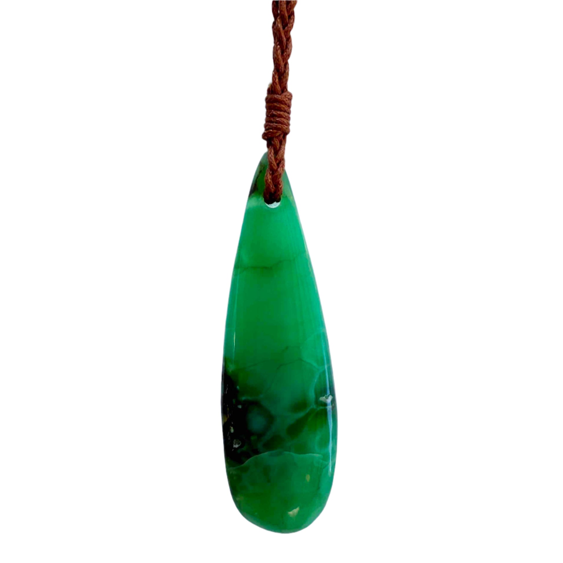 Hand shaped pendant from Australian Chrysoprase 